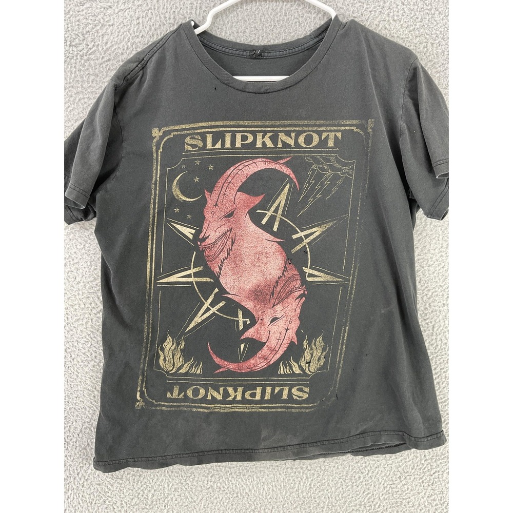 Slipknot Shirt Mens M Black Short Sleeve Tee Crewneck Cotton Band Music Vintage